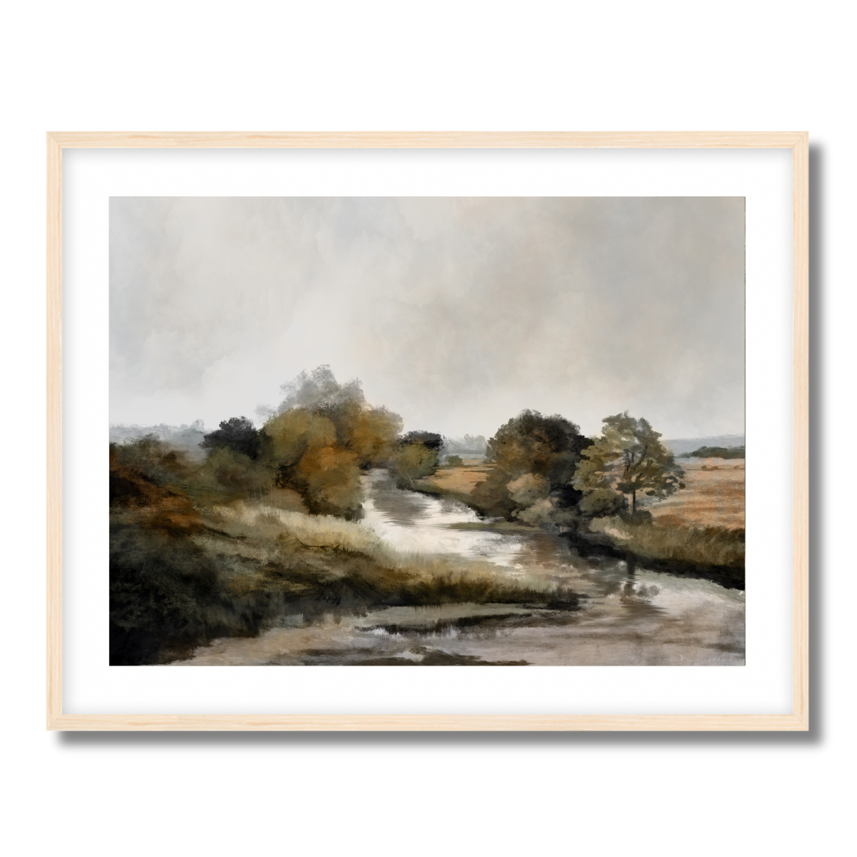 Autumn River Fine Art Paper Print