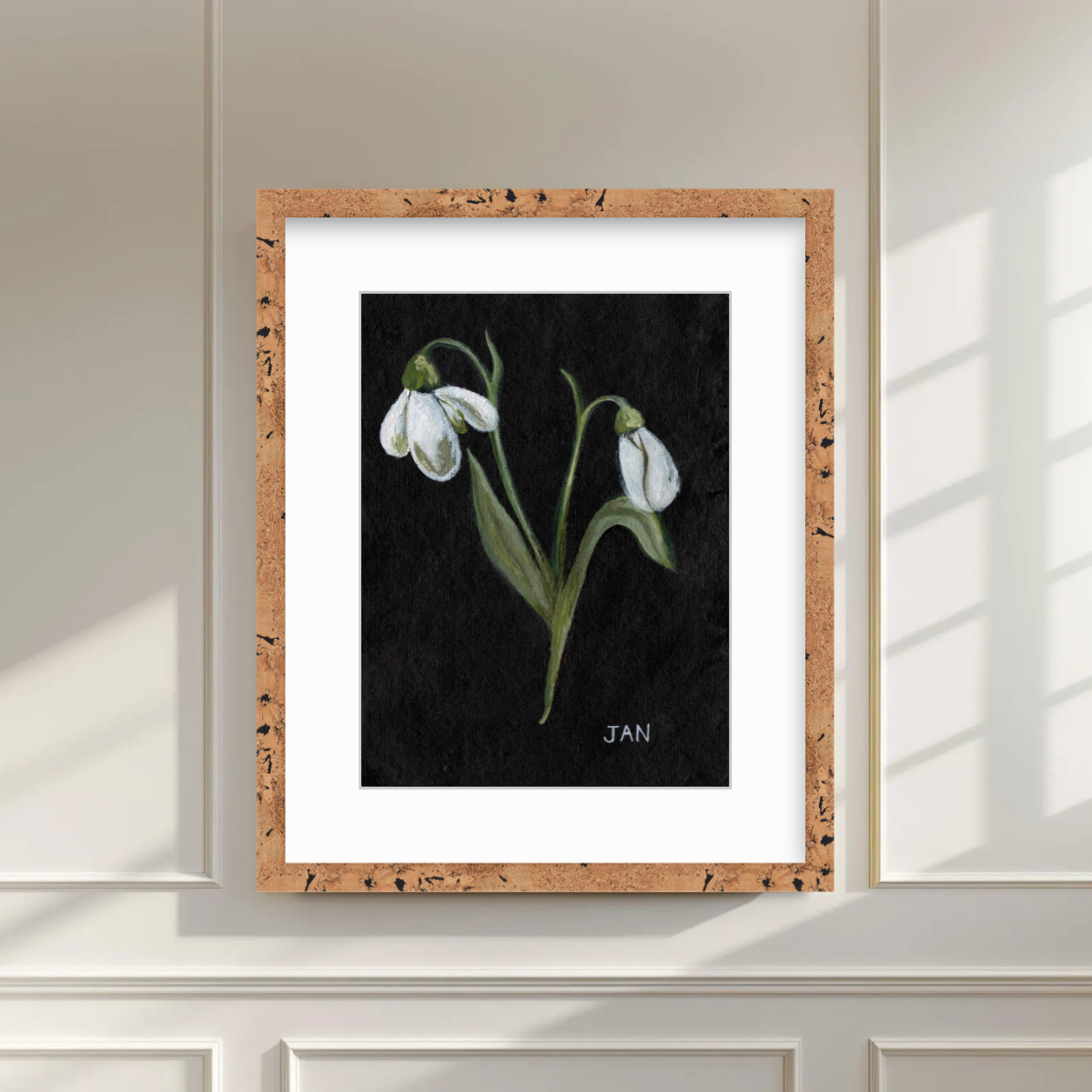 We Remember January Birth Flower Premium Fine Art Paper Print