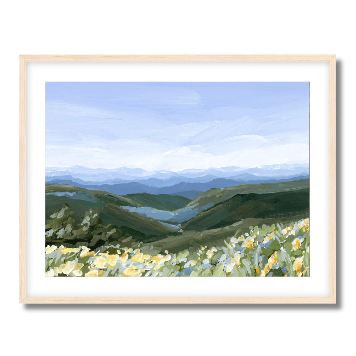 Blue Ridge in Bloom Fine Art Paper Print