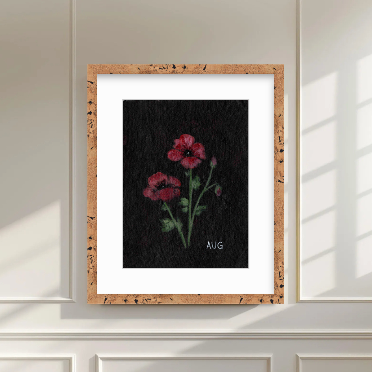 We Remember August Birth Flower Premium Fine Art Paper Print