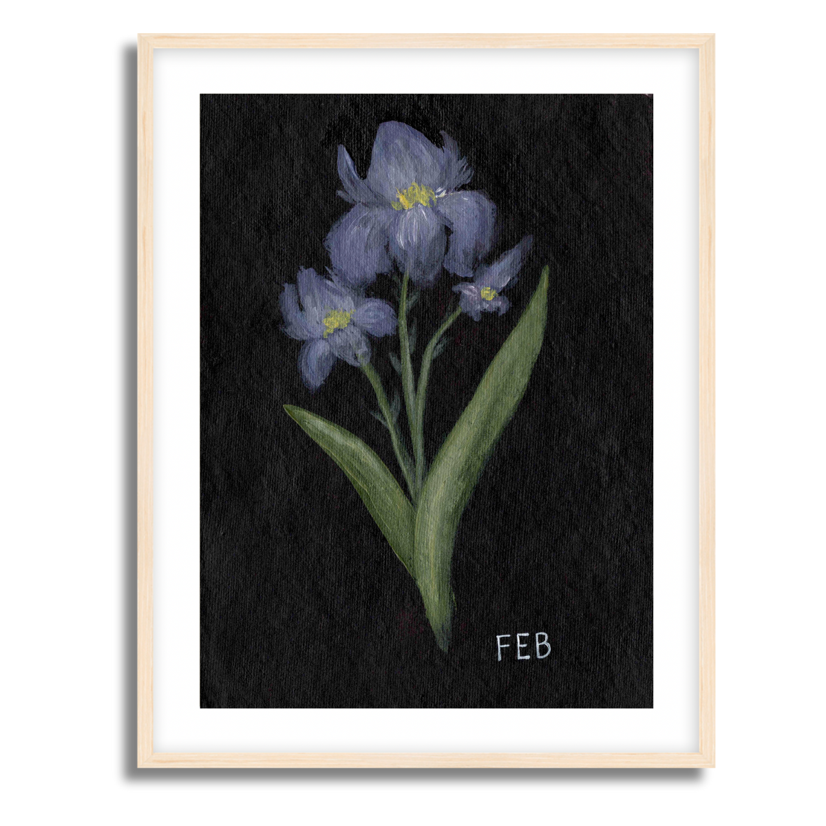We Remember February Birth Flower Fine Art Paper Print