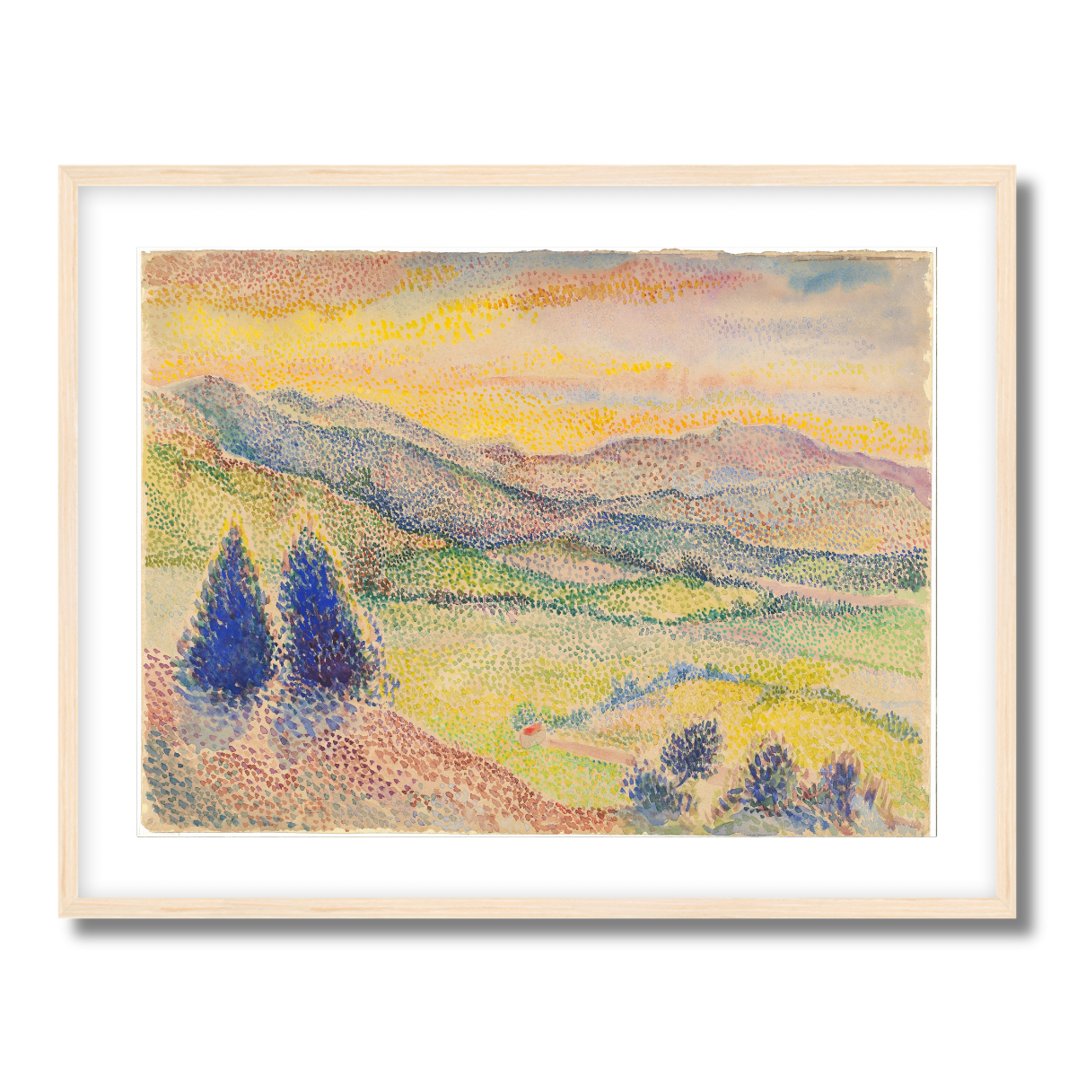 A Broad Valley at Sunset by Hippolyte Petitjean 1897 Fine Art Paper Print