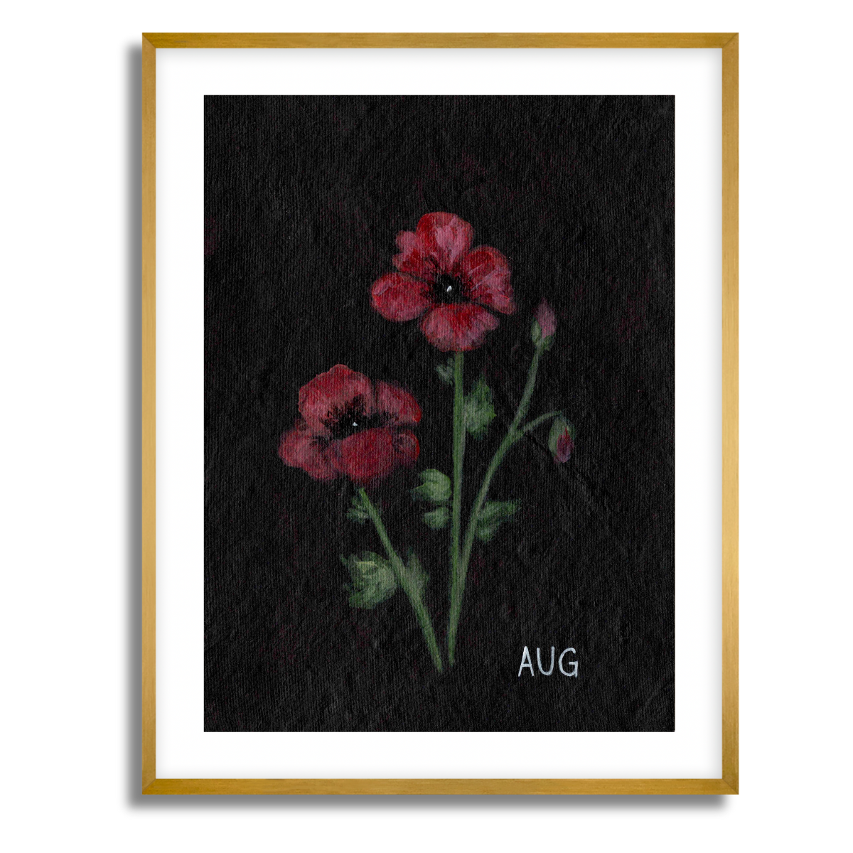 We Remember August Birth Flower Fine Art Paper Print