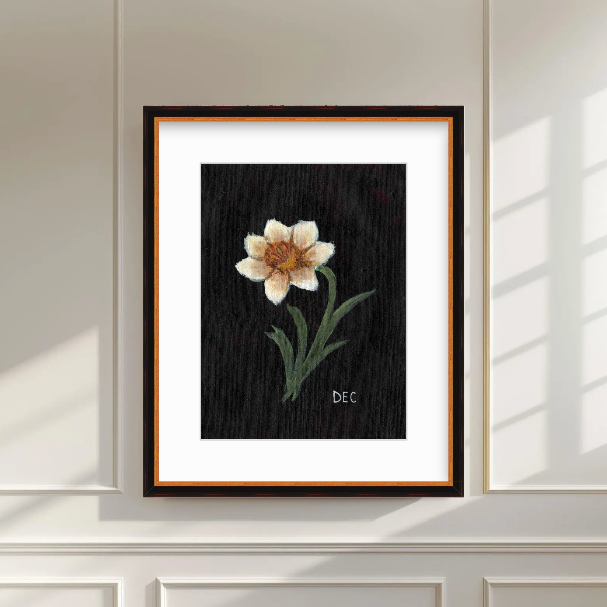 We Remember December Birth Flower Premium Fine Art Paper Print