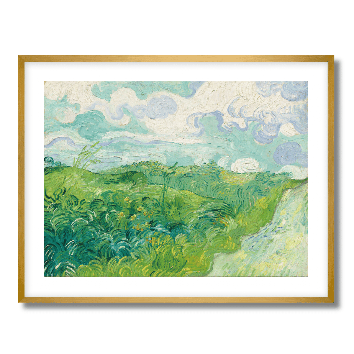 Green Wheat Fields by Vincent van Gogh 1890 Fine Art Paper Print