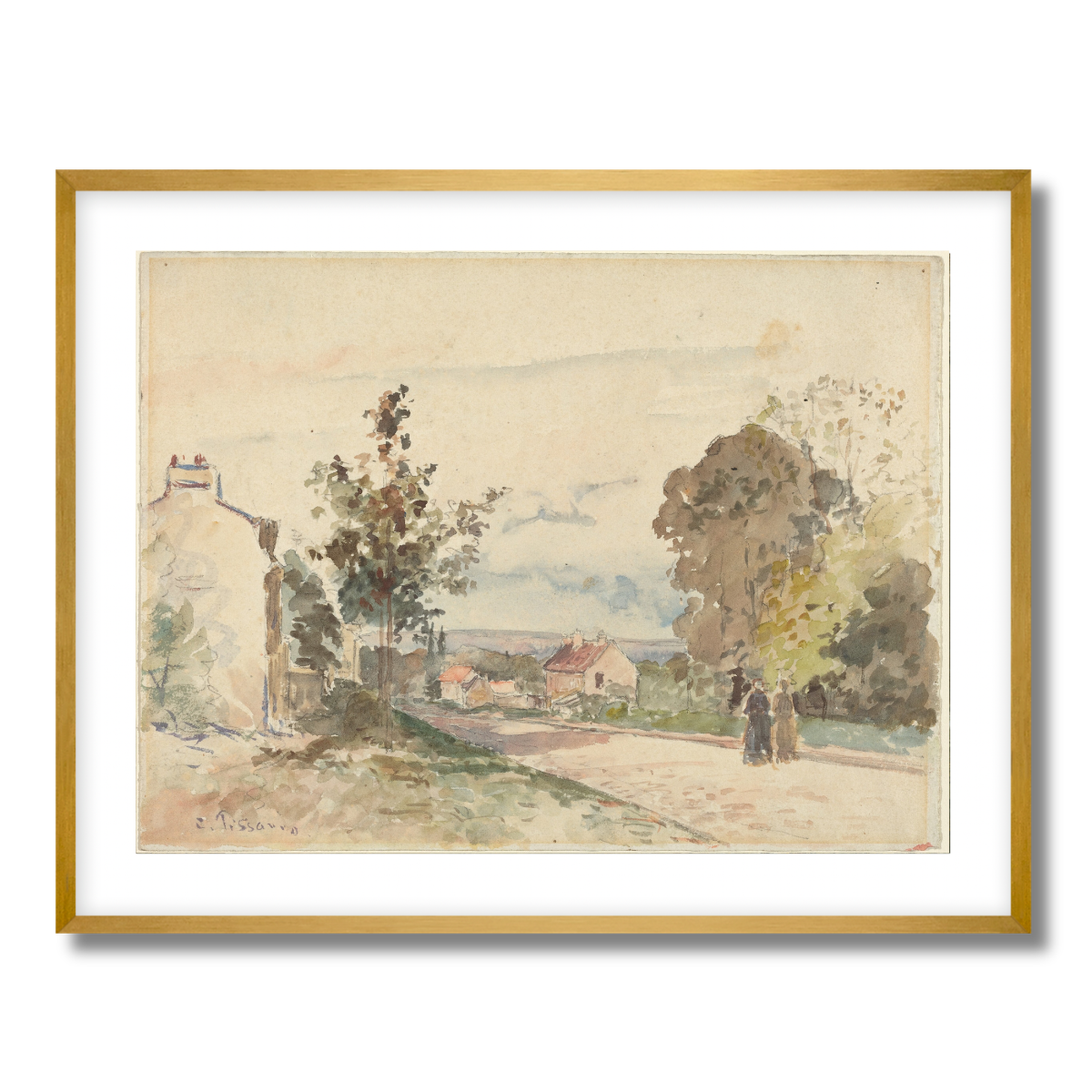 The Road From Versailles to Louveciennes by Camille Pissarro 1872 Fine Art Paper Print
