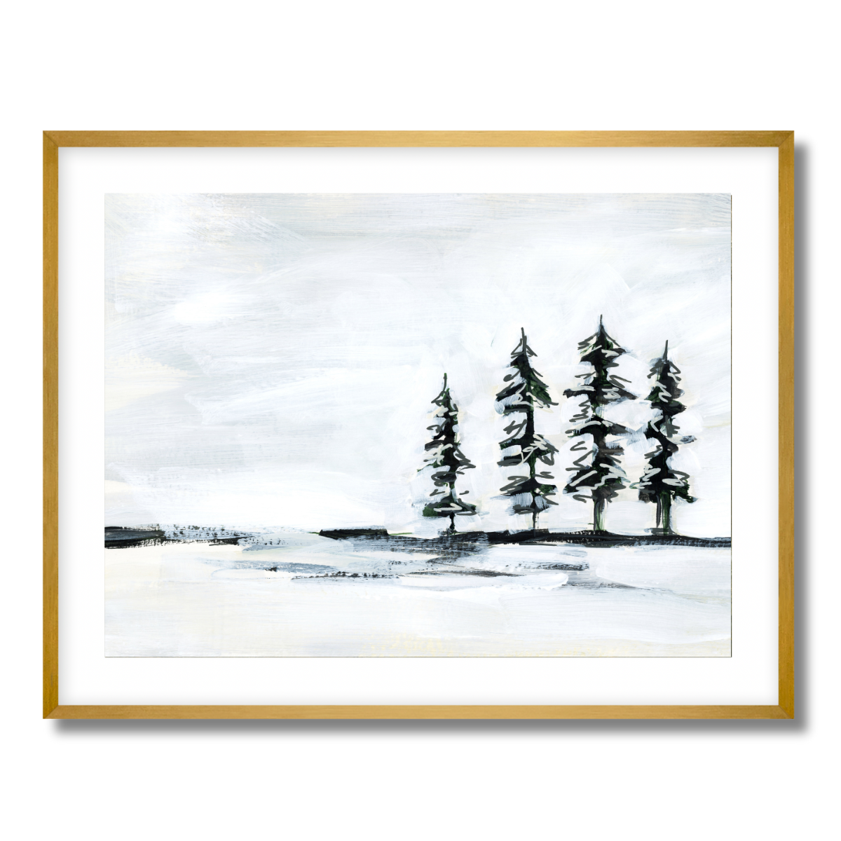 Winter Pines Fine Art Paper Print