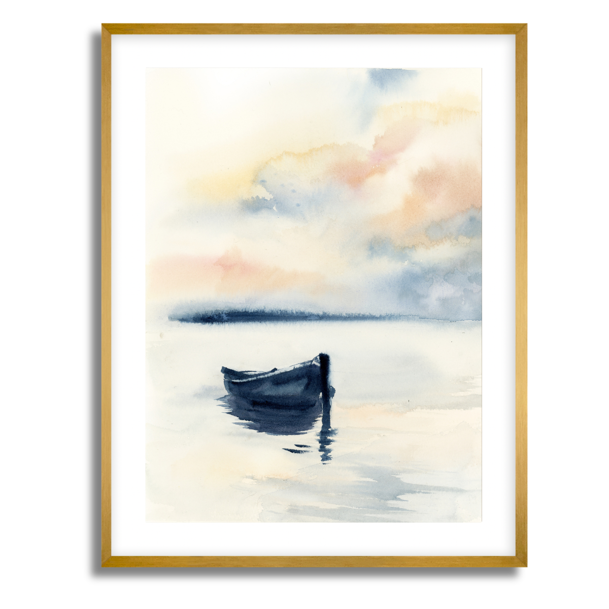 Lonely Boat Fine Art Paper Print