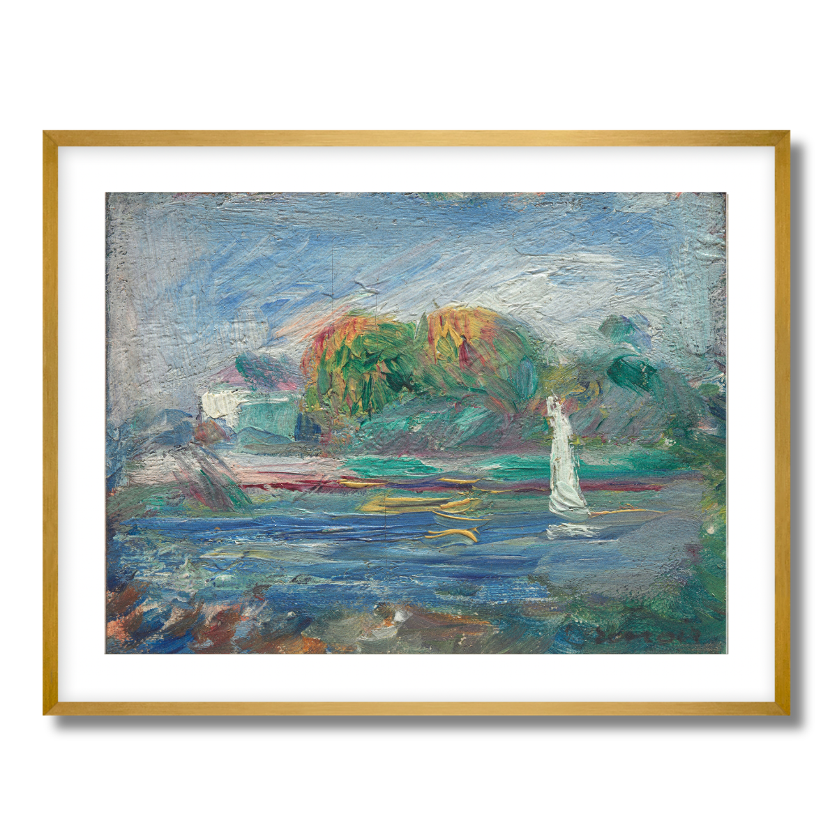 The Blue River by Auguste Renoir 1890 Fine Art Paper Print