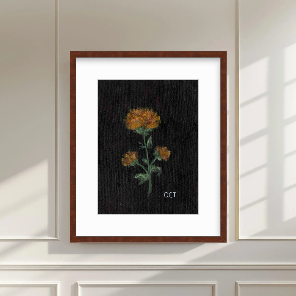 We Remember October Birth Flower Premium Fine Art Paper Print