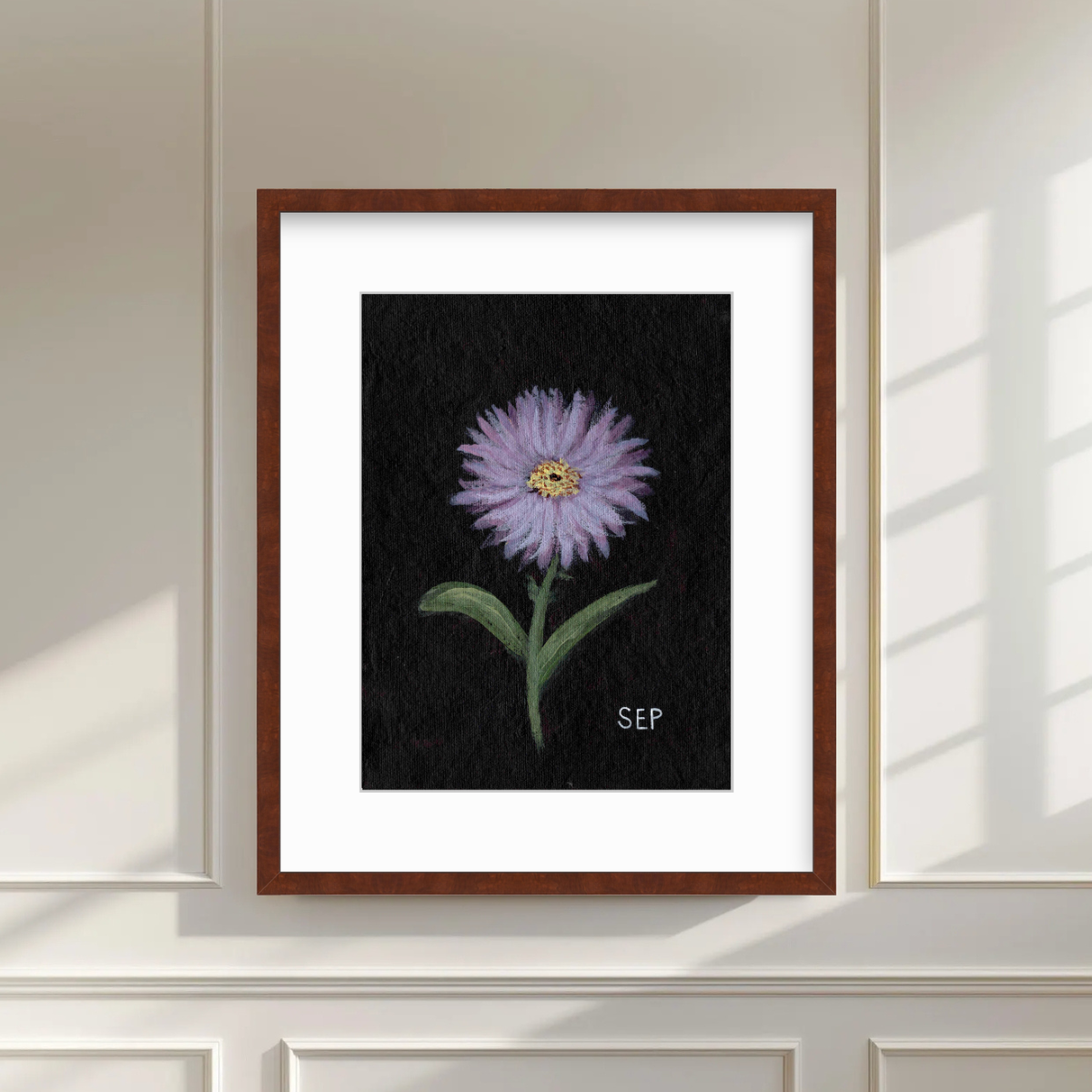 We Remember September Birth Flower Premium Fine Art Paper Print