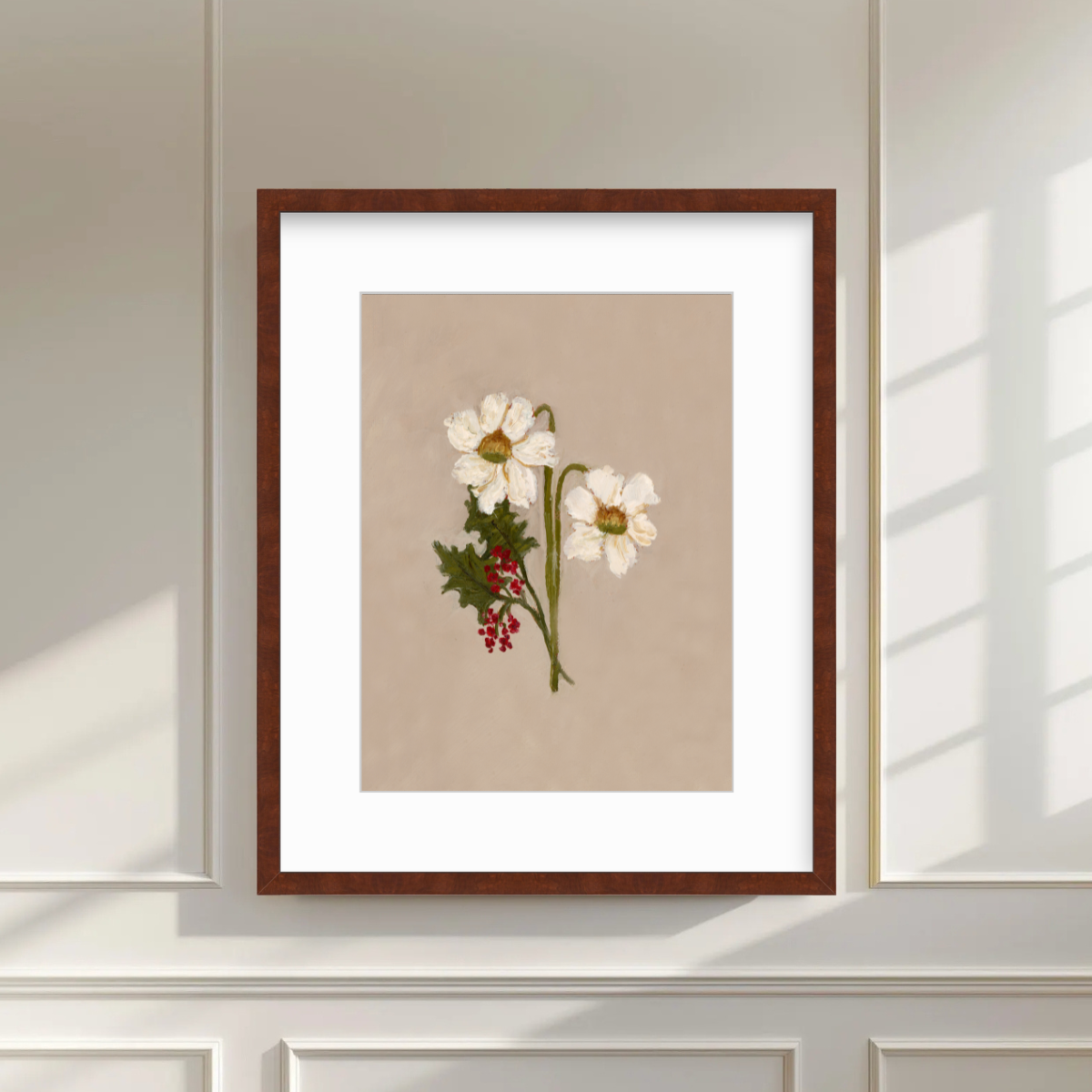 December Birth Flower Premium Fine Art Paper Print