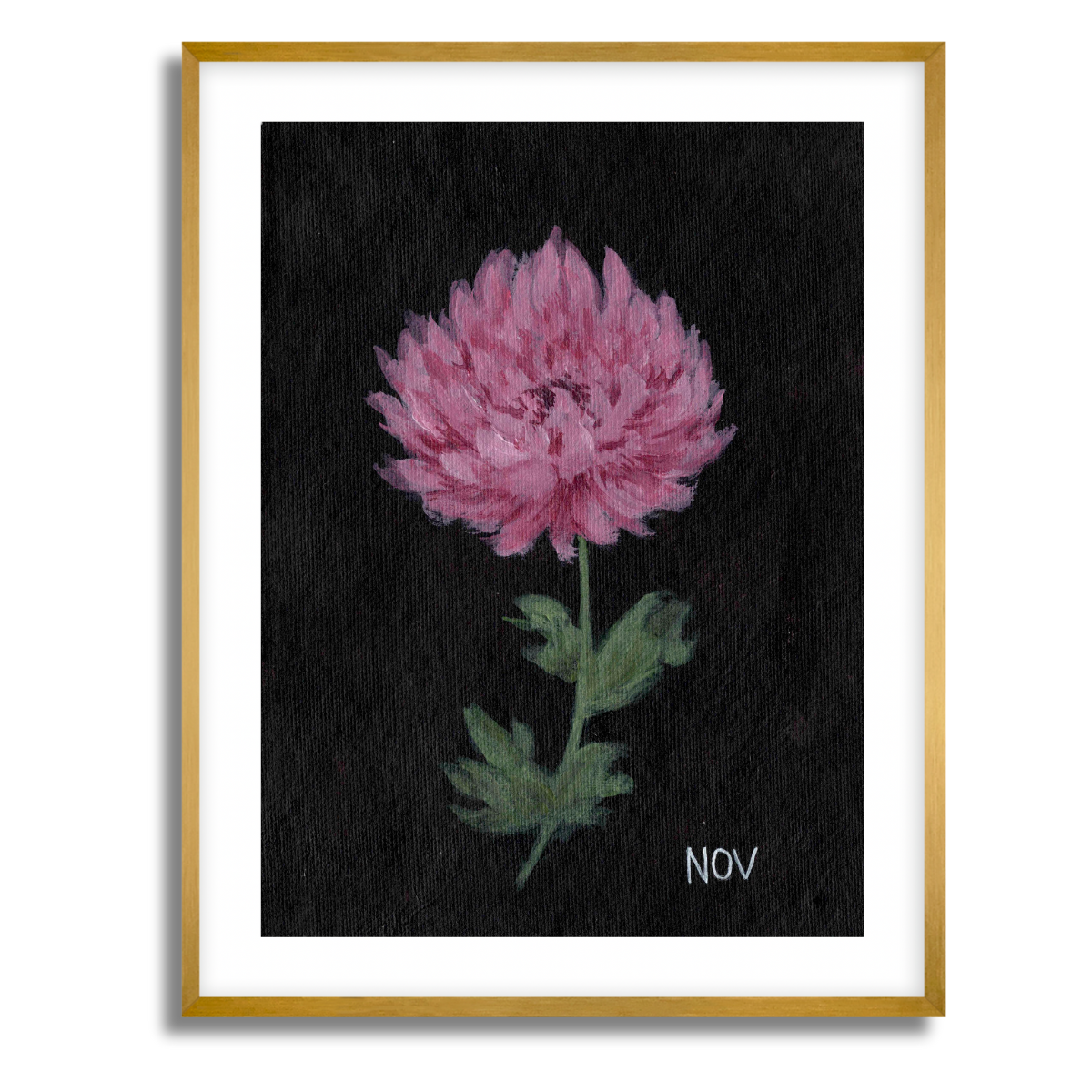 We Remember November Birth Flower Fine Art Paper Print
