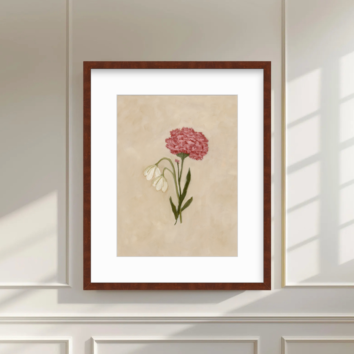 January Birth Flower Premium Fine Art Paper Print
