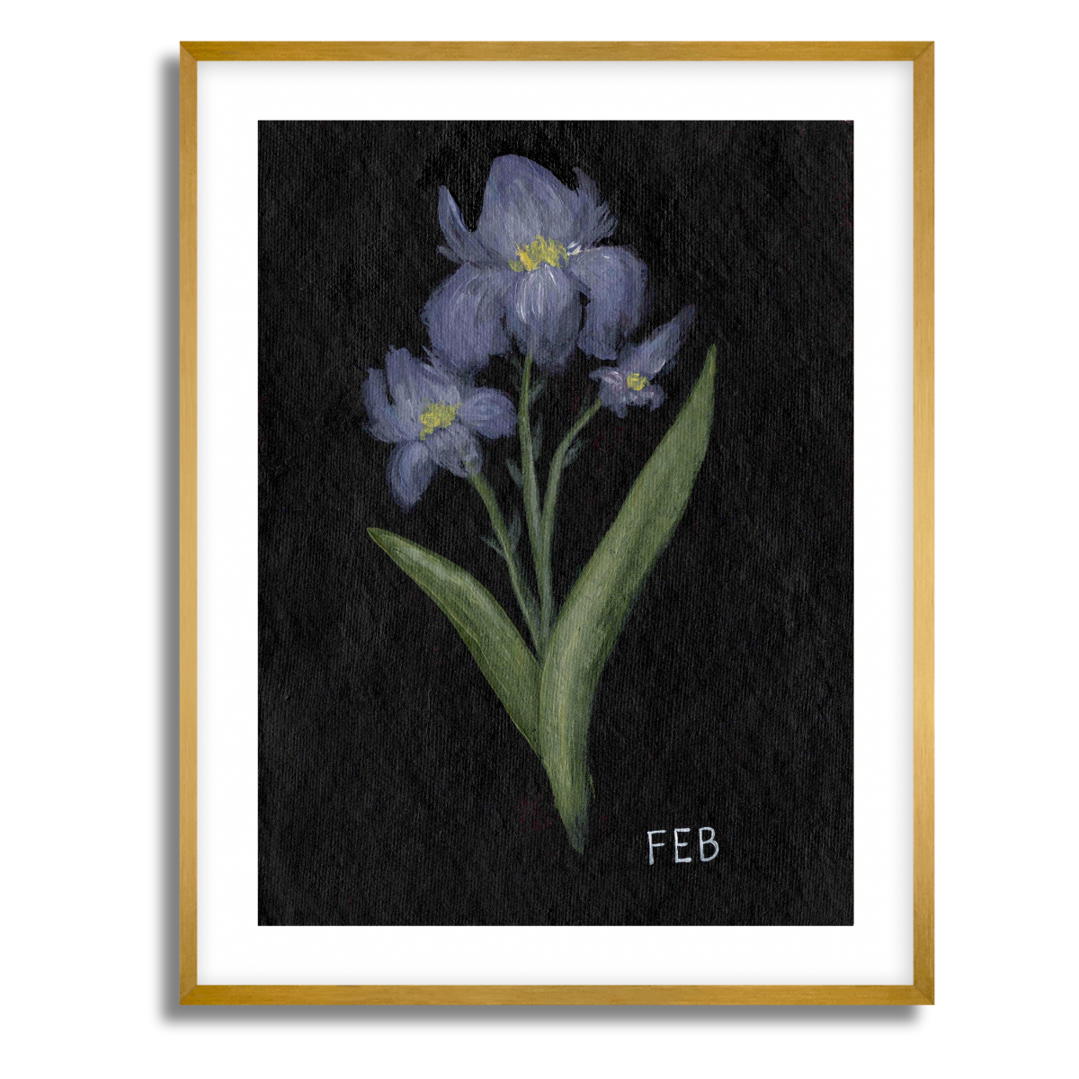 We Remember February Birth Flower Fine Art Paper Print