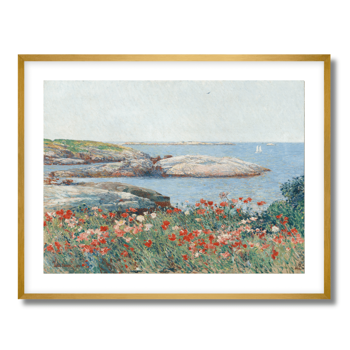 Poppies, Isles of Shoals by Childe Hassam 1891 Fine Art Paper Print