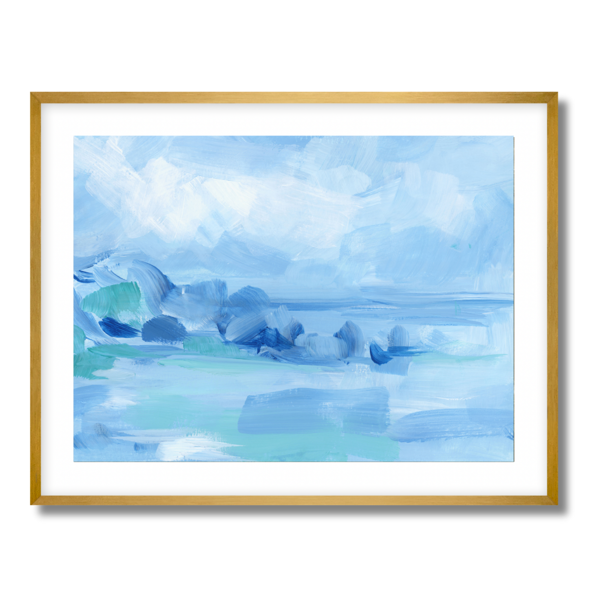 Blues Views Fine Art Paper Print