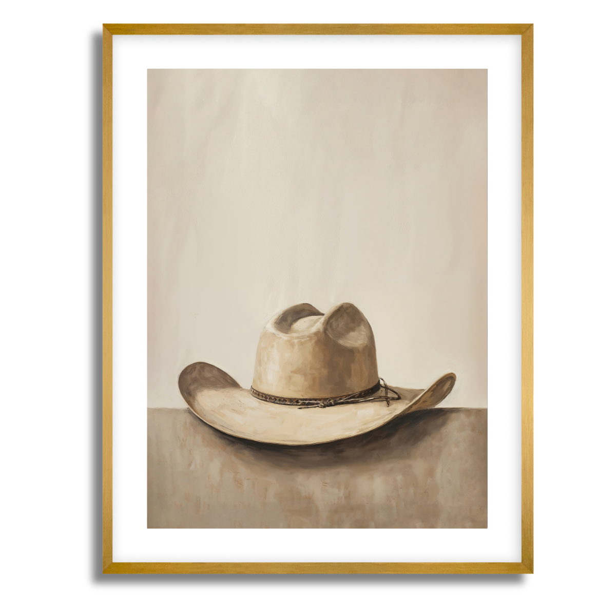 Tan Hat Fine Art Paper Print