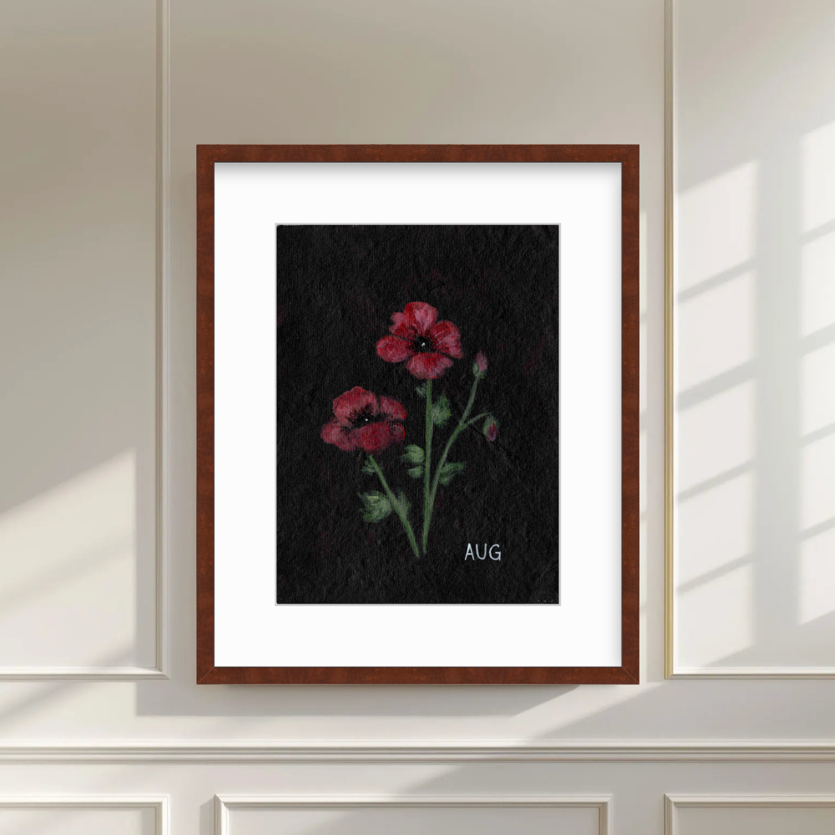 We Remember August Birth Flower Premium Fine Art Paper Print