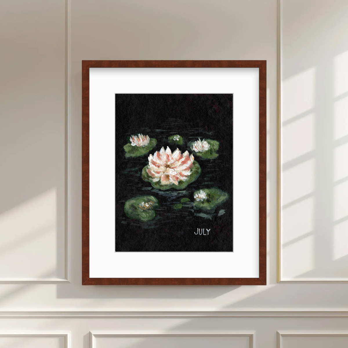 We Remember July Birth Flower Premium Fine Art Paper Print