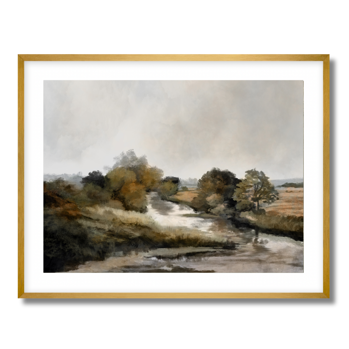 Autumn River Fine Art Paper Print