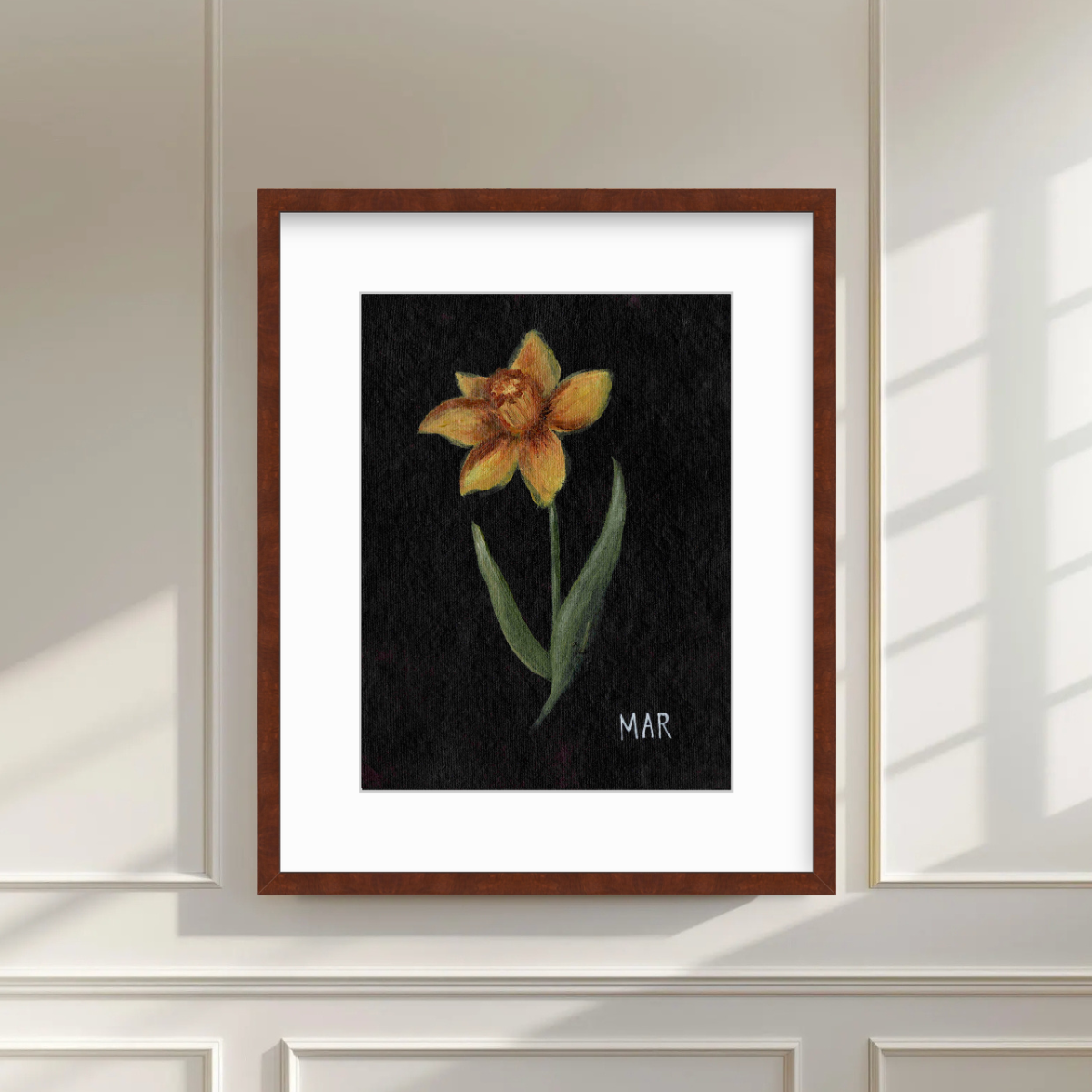 We Remember March Birth Flower Premium Fine Art Paper Print