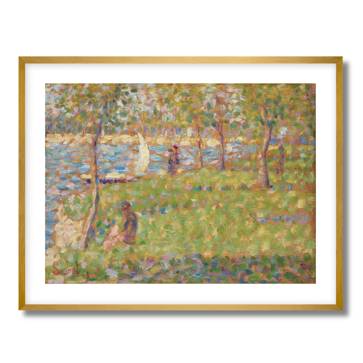 Study For La Grande Jatte by Georges Seurat 1884 Fine Art Paper Print