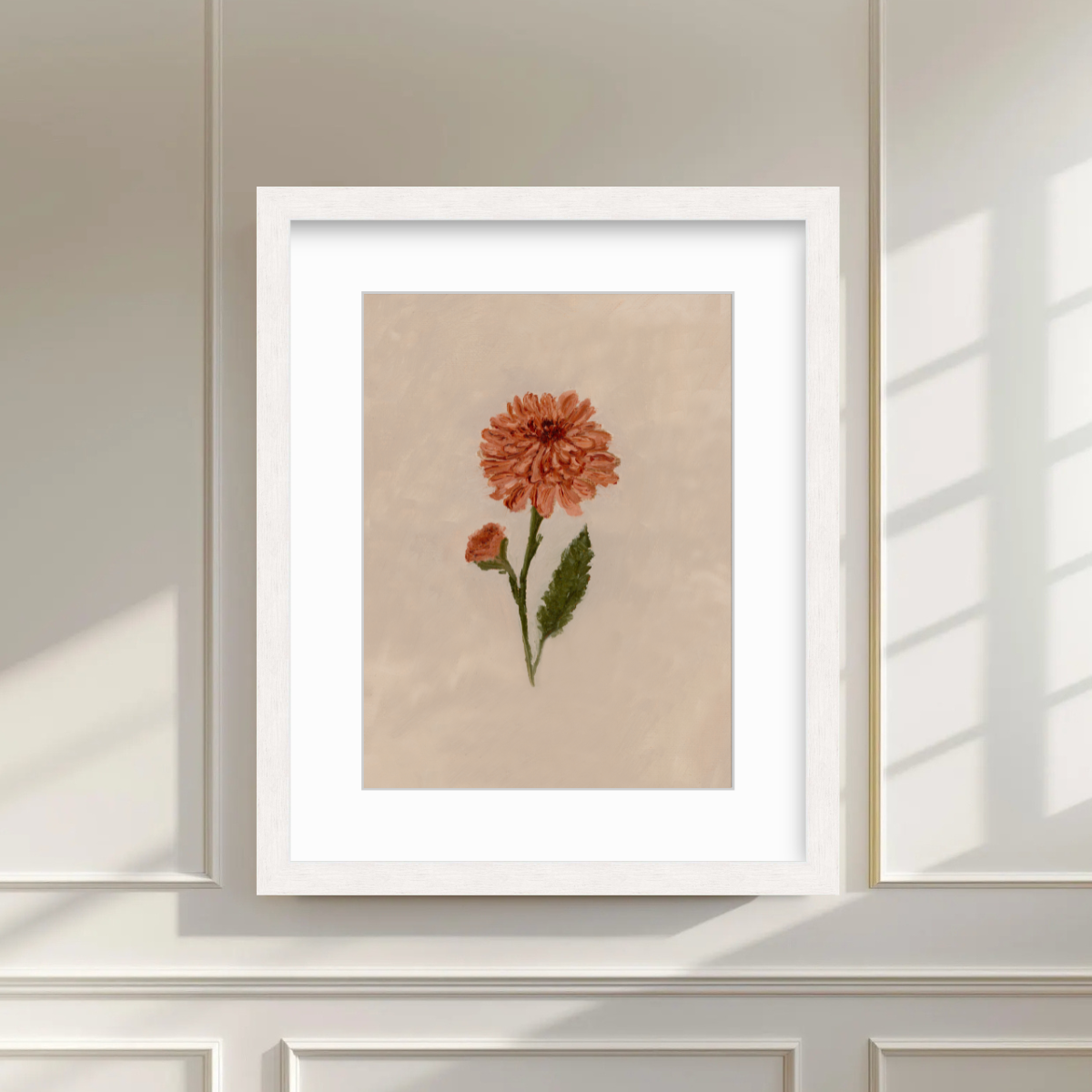 November Birth Flower Premium Fine Art Paper Print