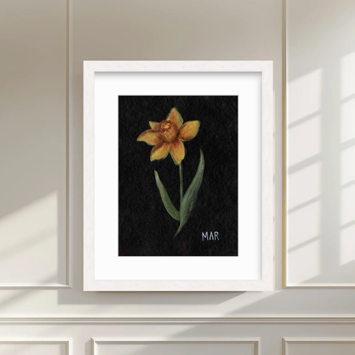 We Remember March Birth Flower Premium Fine Art Paper Print