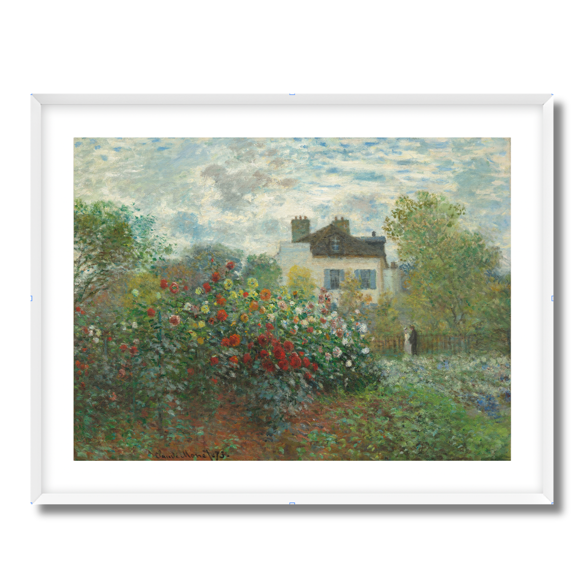 The Artists Garden in Argenteuil by Claude Monet 1873 Fine Art Paper Print
