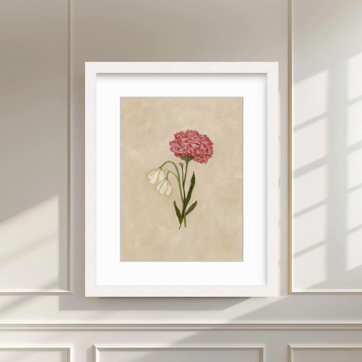 January Birth Flower Premium Fine Art Paper Print