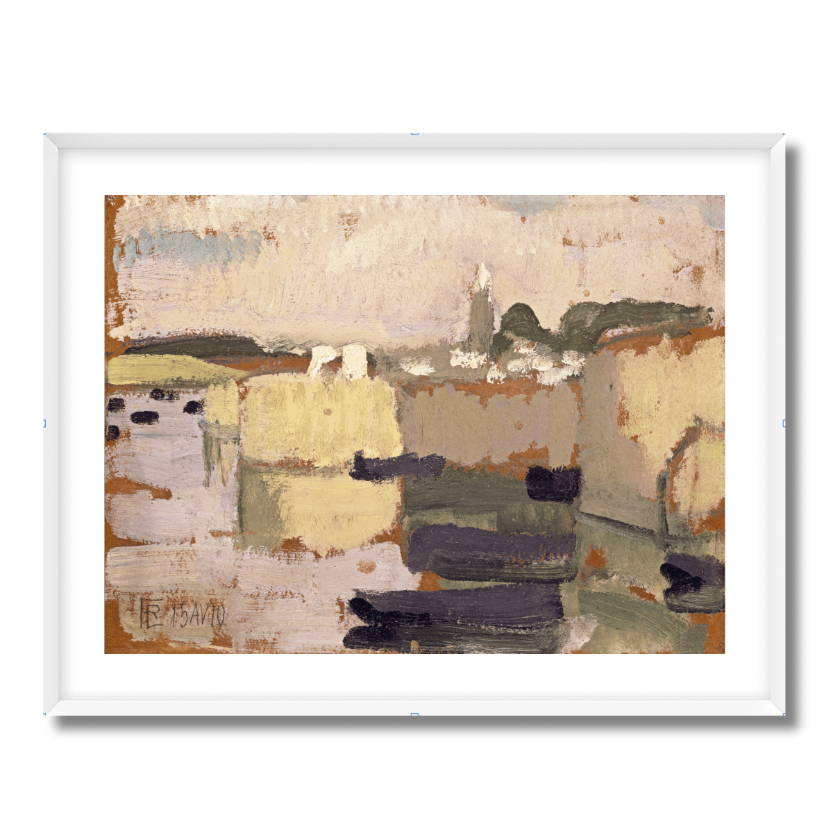 Village at the Water's Edge by Roger de La Fresnaye 1910 Fine Art Paper Print