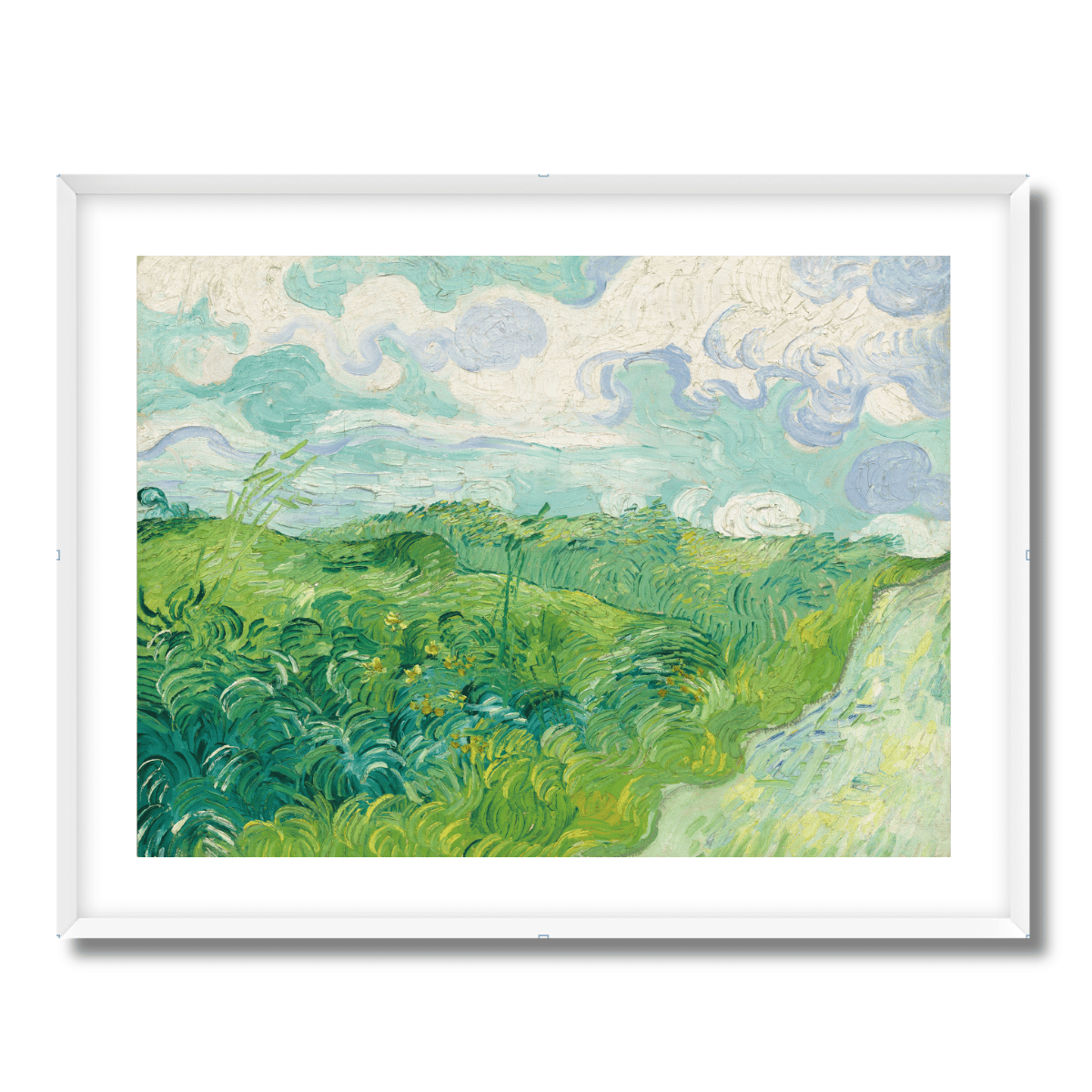 Green Wheat Fields by Vincent van Gogh 1890 Fine Art Paper Print