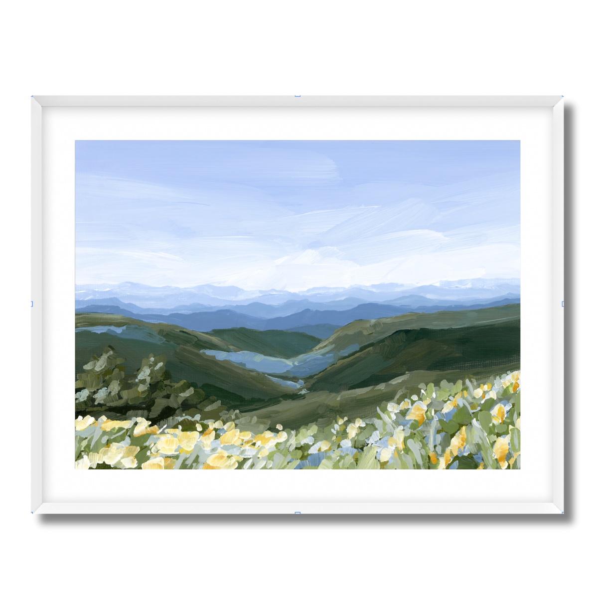 Blue Ridge in Bloom Fine Art Paper Print