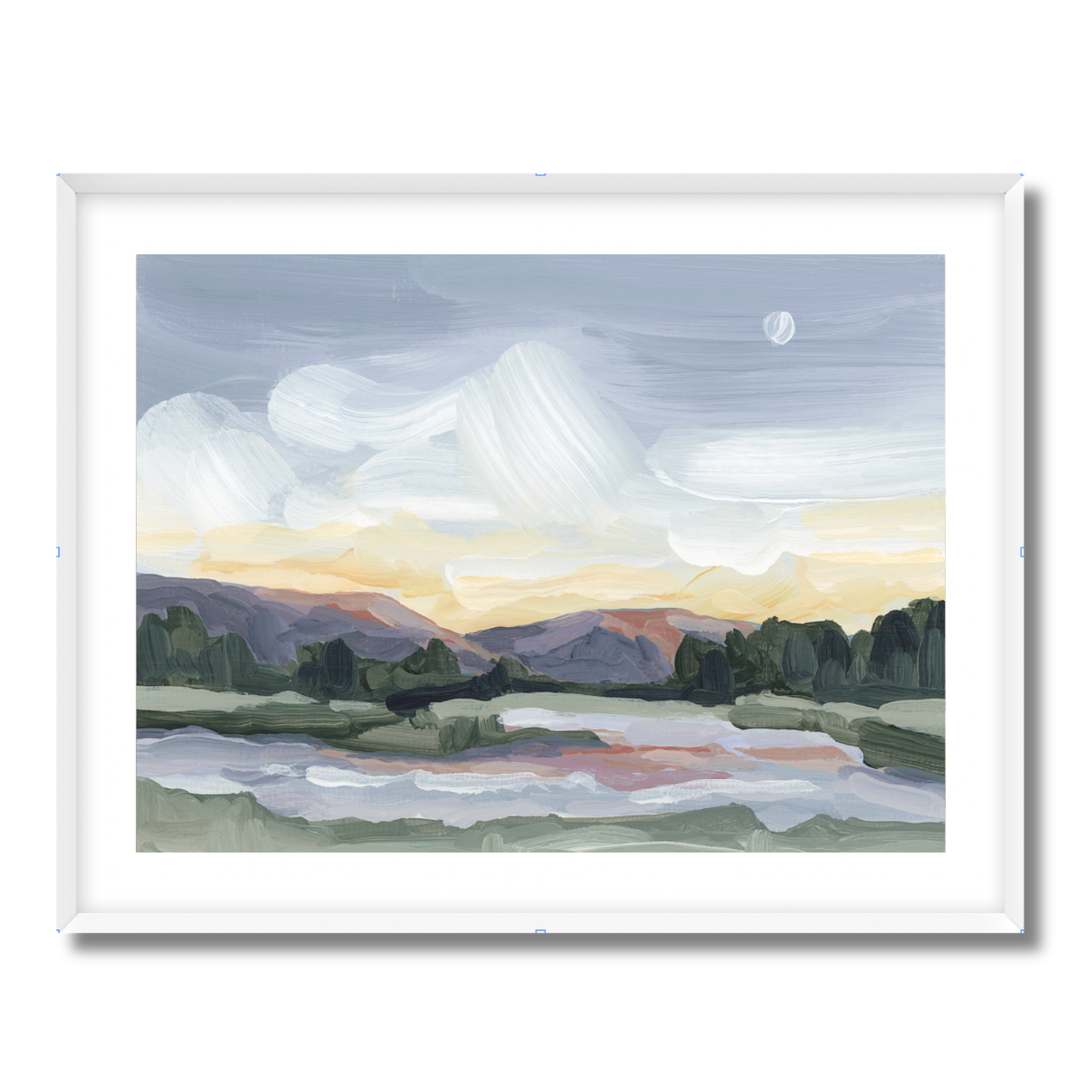 Moonlit Pond Fine Art Paper Print