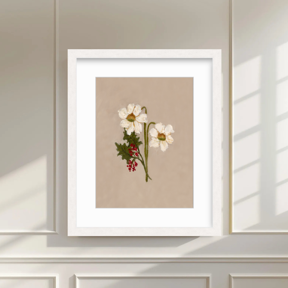 December Birth Flower Premium Fine Art Paper Print