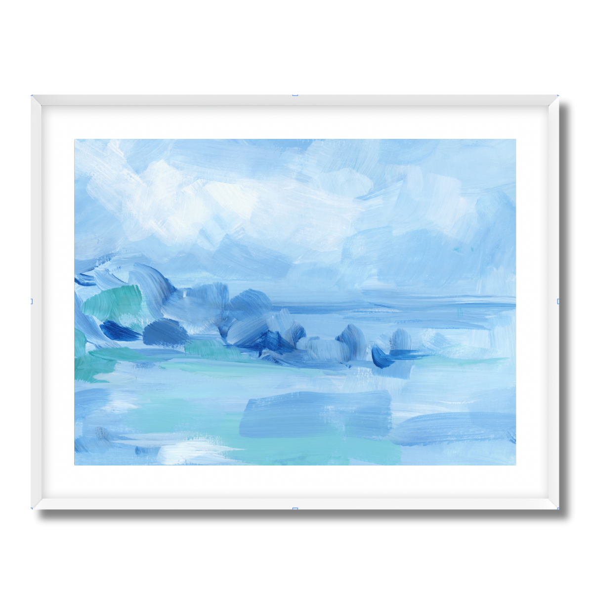 Blues Views Fine Art Paper Print