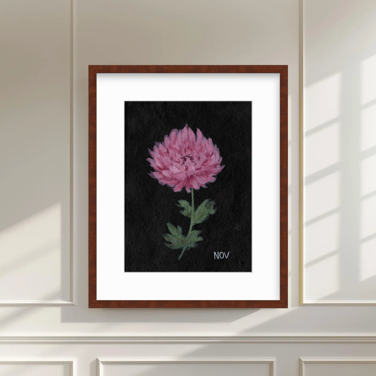 We Remember November Birth Flower Premium Fine Art Paper Print