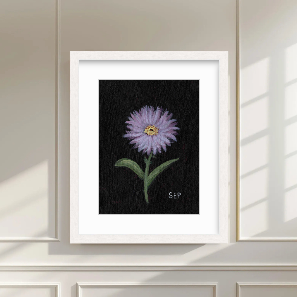 We Remember September Birth Flower Premium Fine Art Paper Print