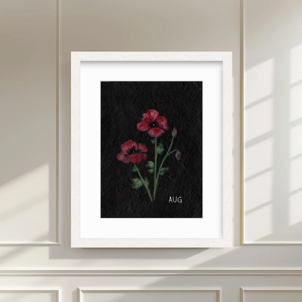 We Remember August Birth Flower Premium Fine Art Paper Print