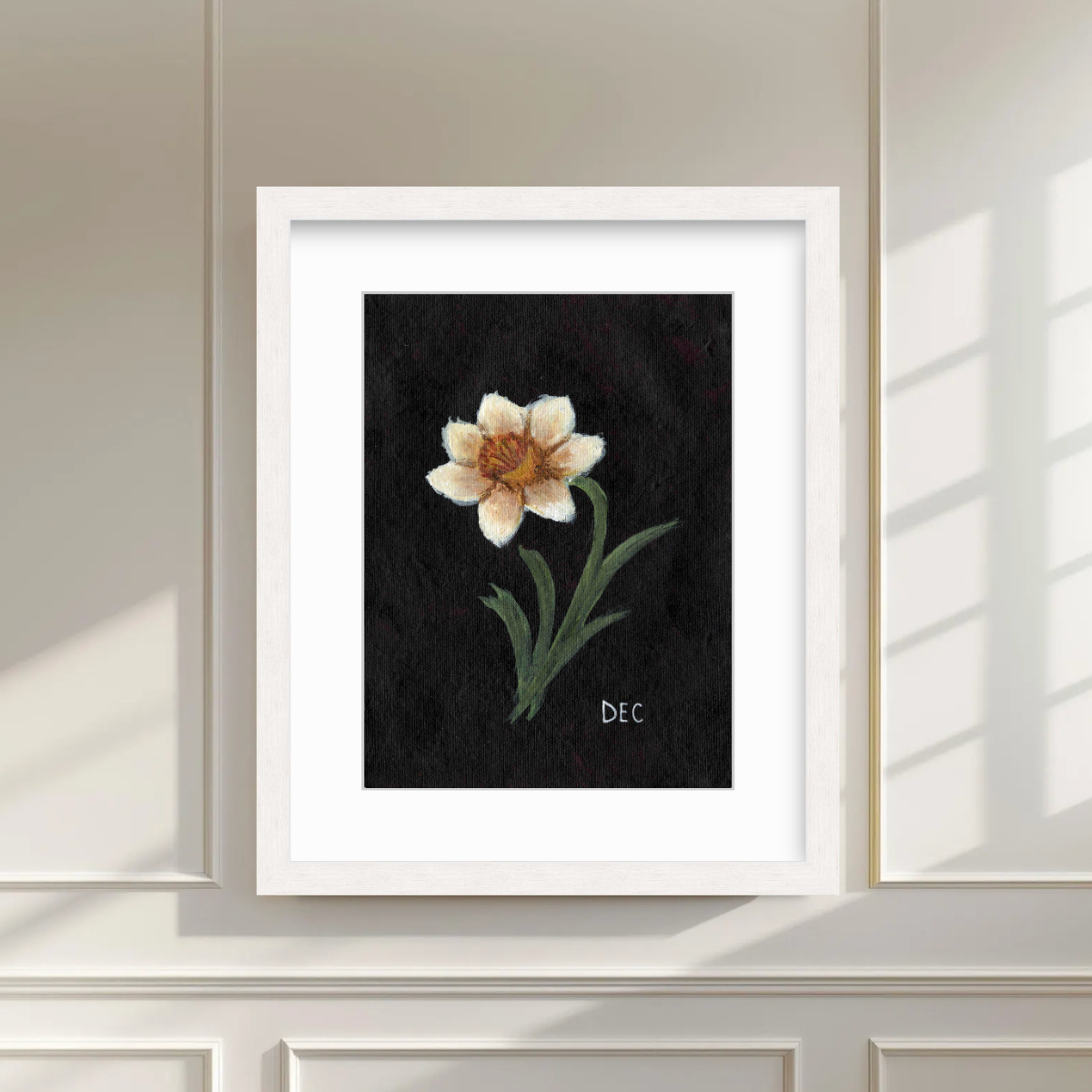 We Remember December Birth Flower Premium Fine Art Paper Print