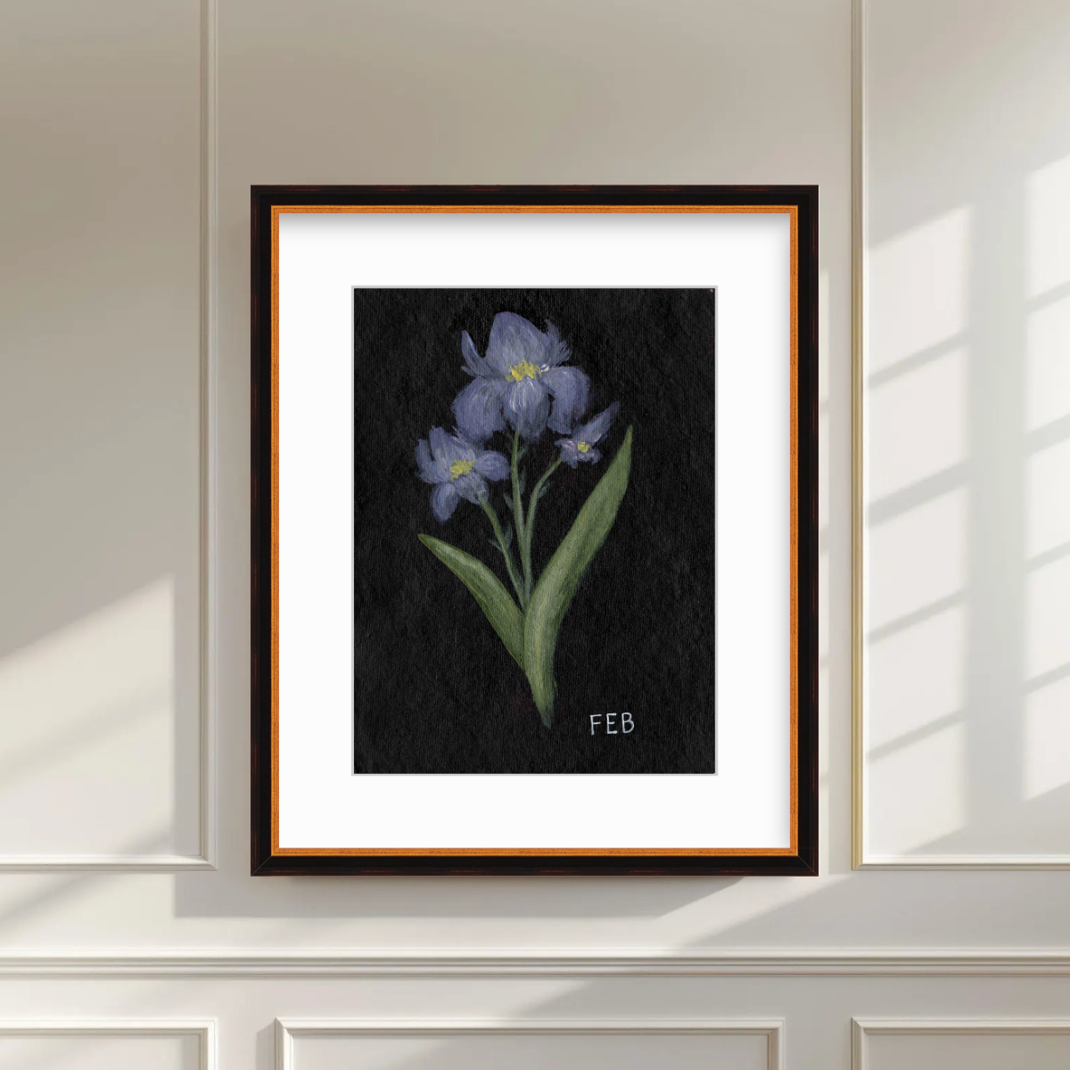 We Remember February Birth Flower Premium Fine Art Paper Print