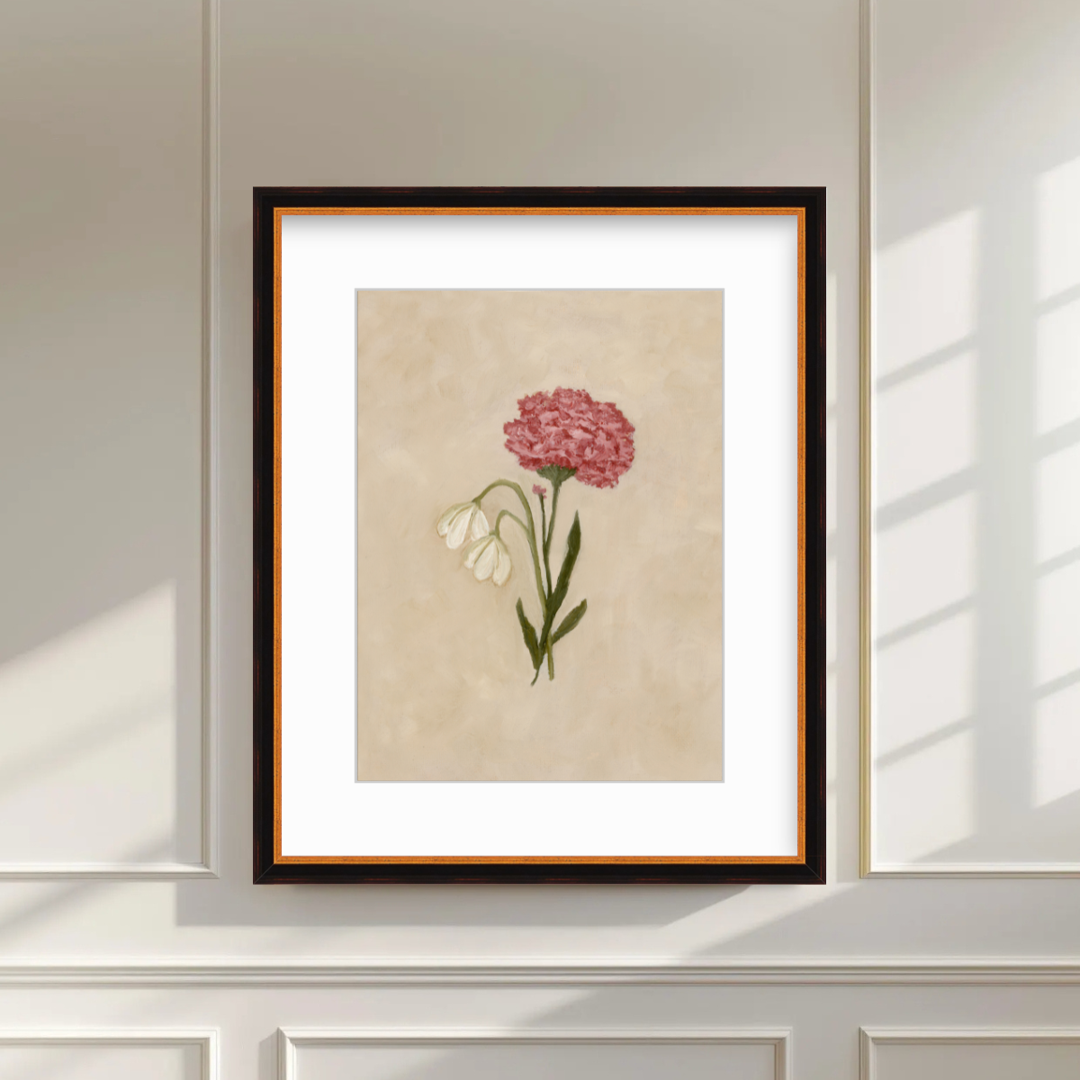 January Birth Flower Premium Fine Art Paper Print