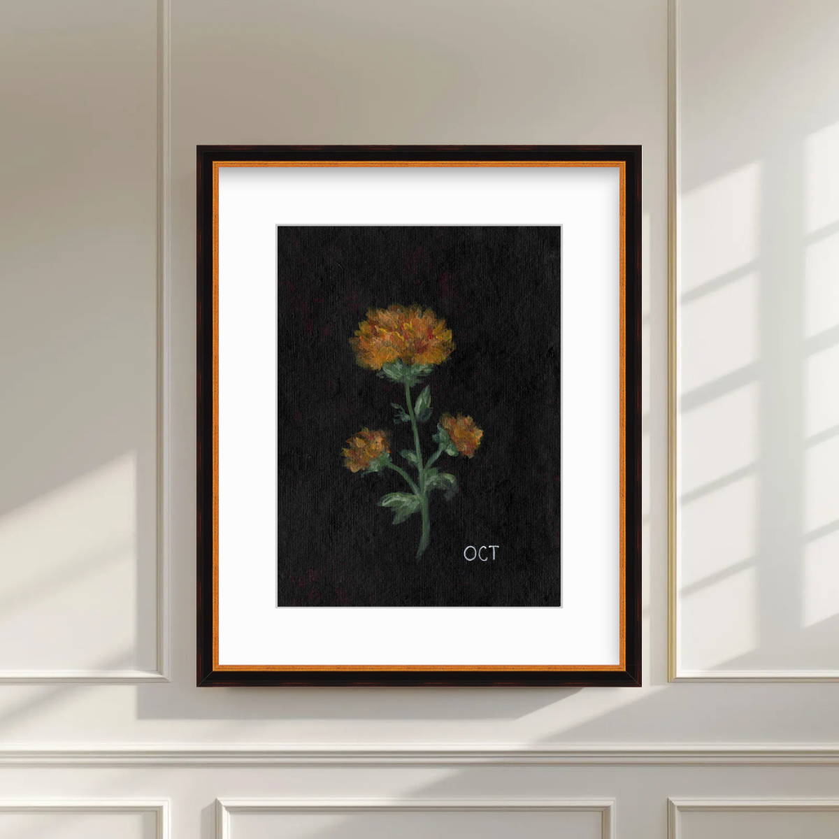 We Remember October Birth Flower Premium Fine Art Paper Print