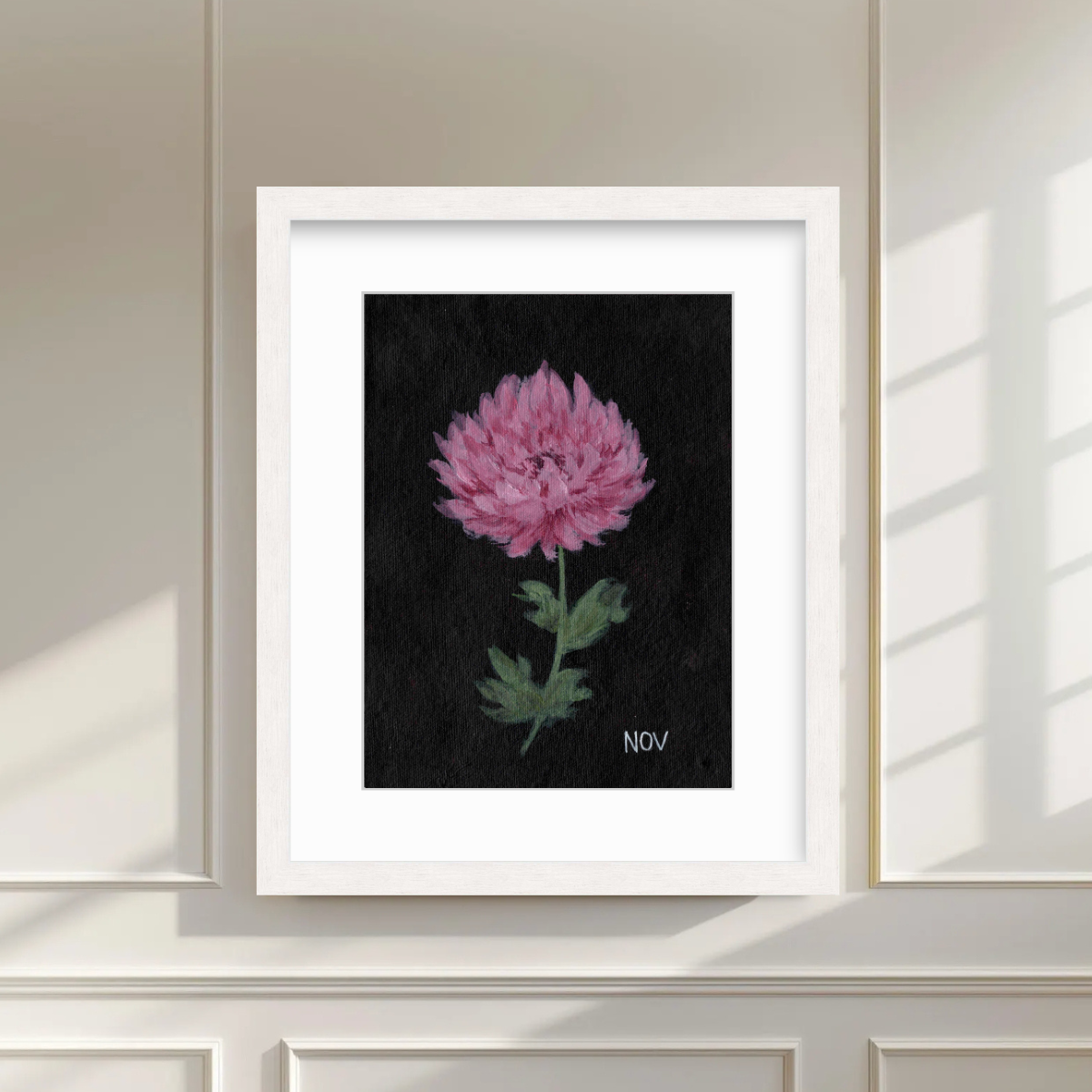 We Remember November Birth Flower Premium Fine Art Paper Print