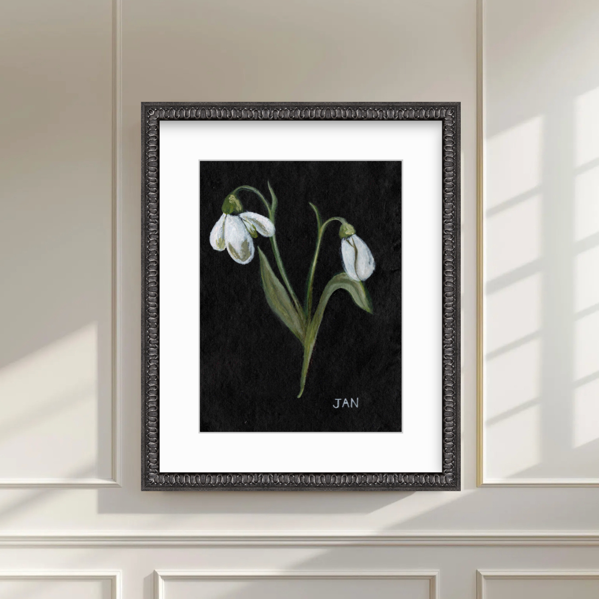 We Remember January Birth Flower Premium Fine Art Paper Print