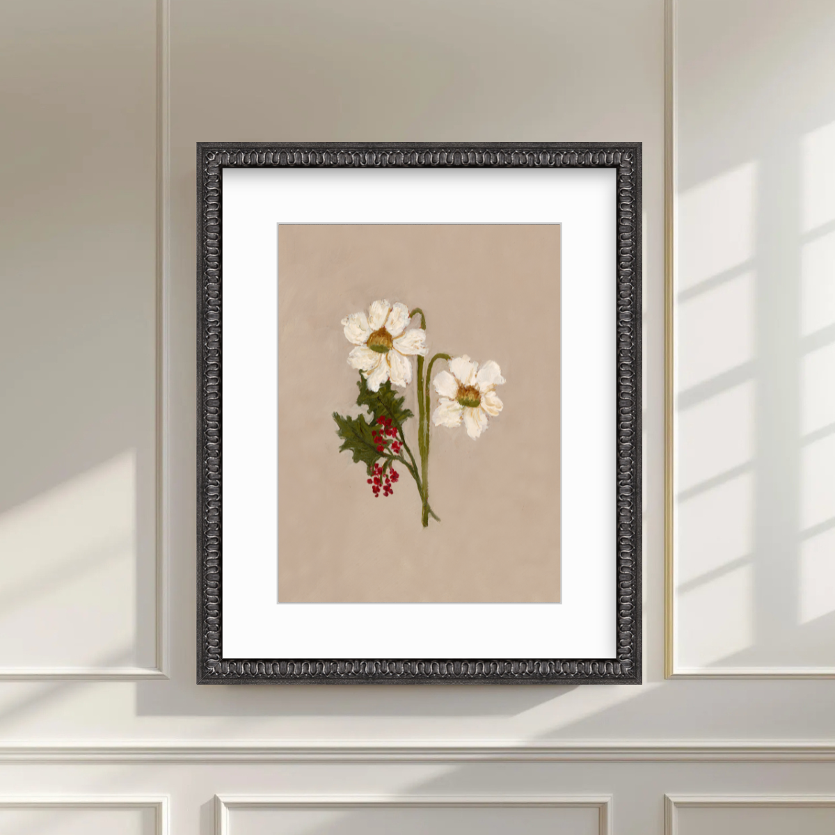 December Birth Flower Premium Fine Art Paper Print