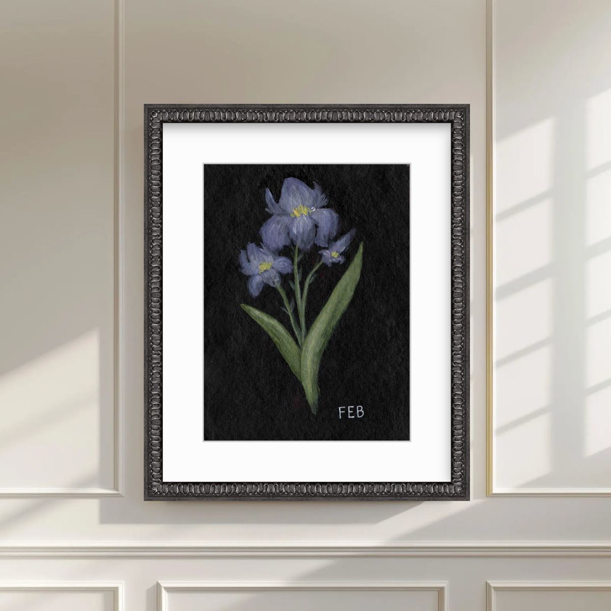 We Remember February Birth Flower Premium Fine Art Paper Print