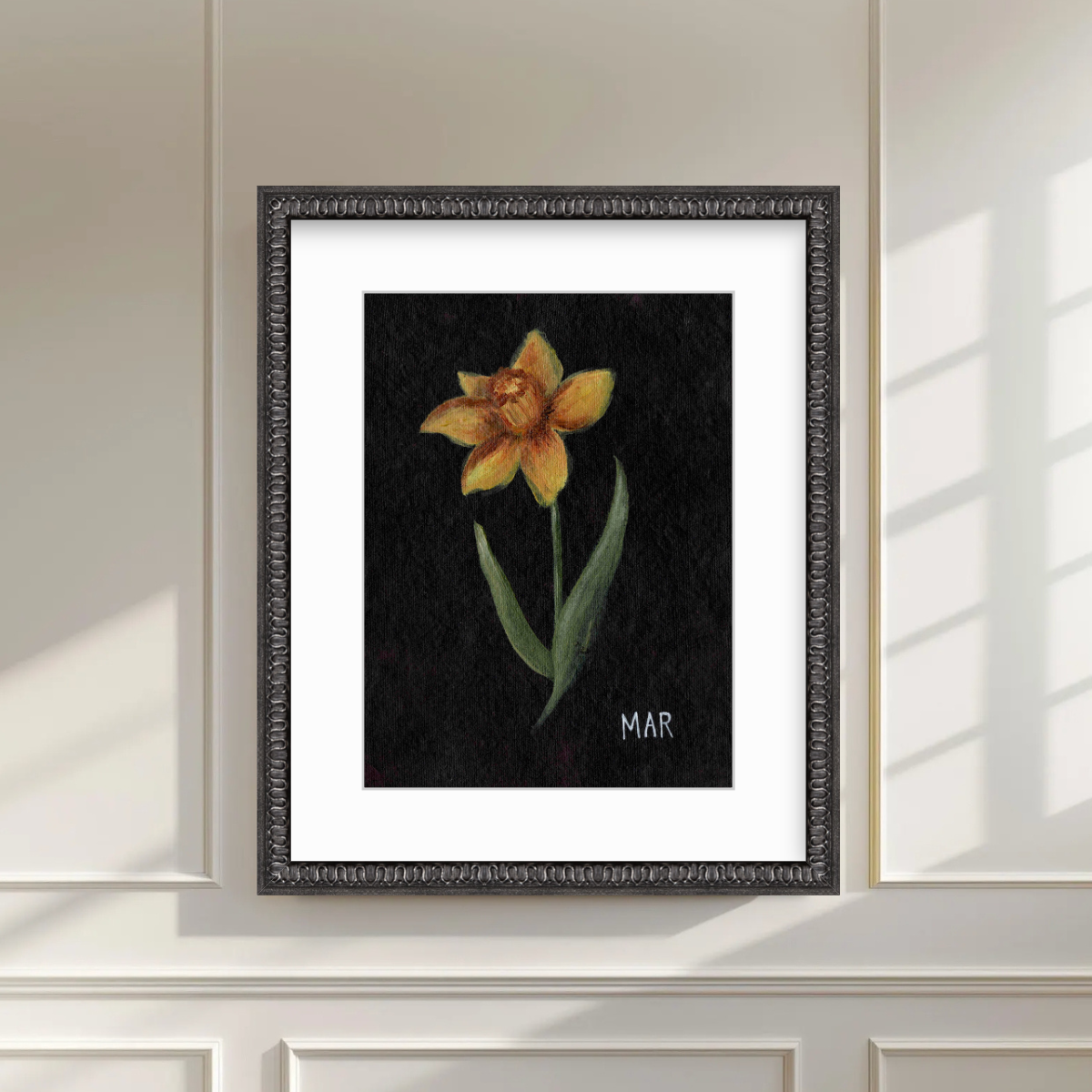 We Remember March Birth Flower Premium Fine Art Paper Print