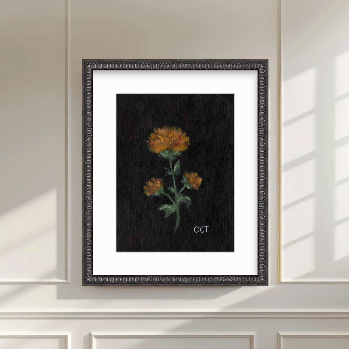 We Remember October Birth Flower Premium Fine Art Paper Print